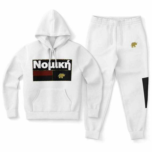 King Anno conjunto branco moletom com capuz e jogger