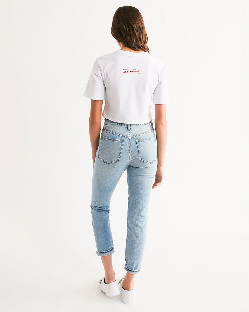 T-shirt court en jean pour femme