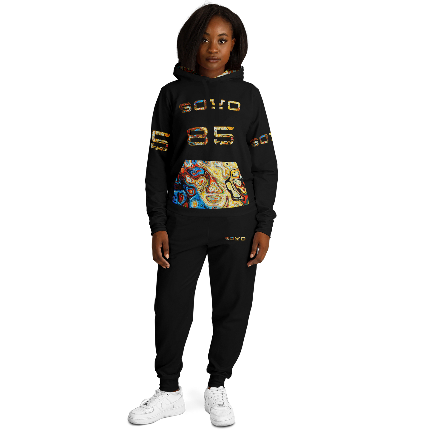 Ensemble sweat à capuche et jogging noir Soyo 85 Edition