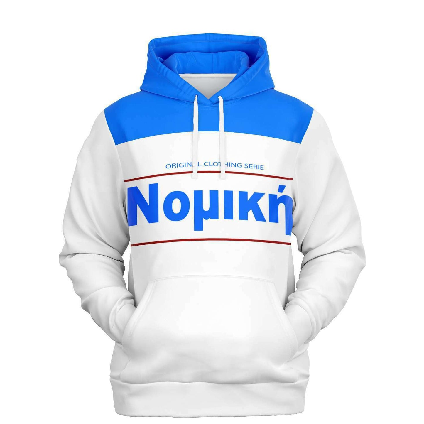 #Coton Sweat à Capuche Bleu Océan