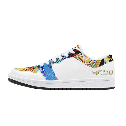 Soyo White Leather Sneakers